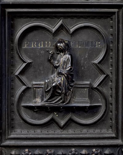Voorzichtigheid, paneel H van de Zuiddeuren van de Baptisterium van San Giovanni, 1336 door Andrea Pisano