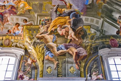 Europa, (detail) van de allegorieën van de continenten door Andrea Pozzo