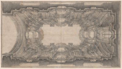 Illusionistische Architectuur voor het Gewelf van San Ignazio door Andrea Pozzo