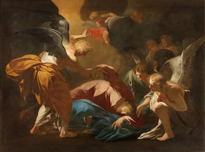 Milaan, Kerk van San Francesco da Paola, Andrea Pozzo, De engelen ondersteunen Jezus in de Hof van Getsemane door Andrea Pozzo