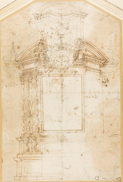 Schets voor een altaar van Sint Bartholomeus door Andrea Pozzo