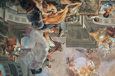 De Intocht van St. Ignatius in het Paradijs, c.1707 (detail) door Andrea Pozzo