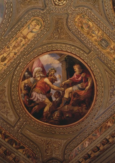 Allegorie van het Rijk, van het plafond van de bibliotheek door Andrea Schiavone