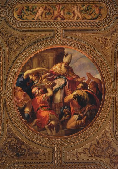 Allegorie van het Priesterschap, van het plafond van de bibliotheek door Andrea Schiavone