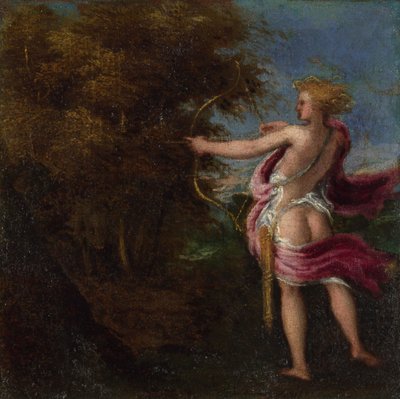 Arcas op jacht, ca. 1550 door Andrea Schiavone