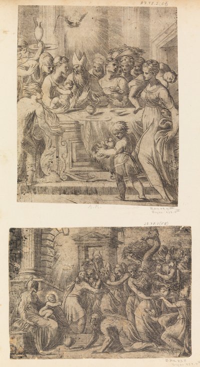 De aanbidding der wijzen, ca. 1542-46 door Andrea Schiavone