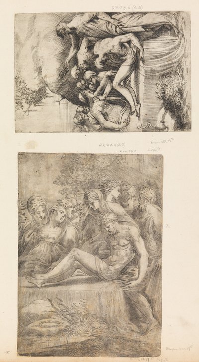 De Bewening van de Dode Christus, ca. 1545-50 door Andrea Schiavone