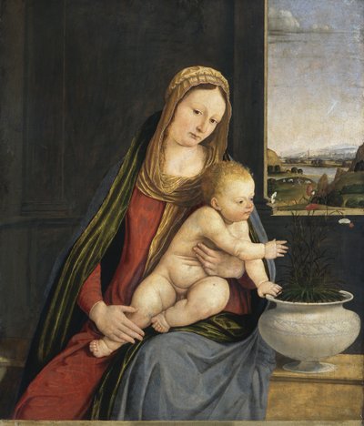 Madonna van de Anjers, c.1495 door Andrea Solario