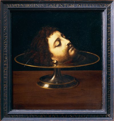 Het hoofd van Johannes de Doper door Andrea Solario