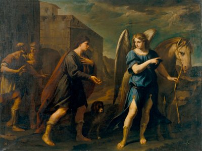 Tobias ontmoet de aartsengel Raphael door Andrea Vaccaro