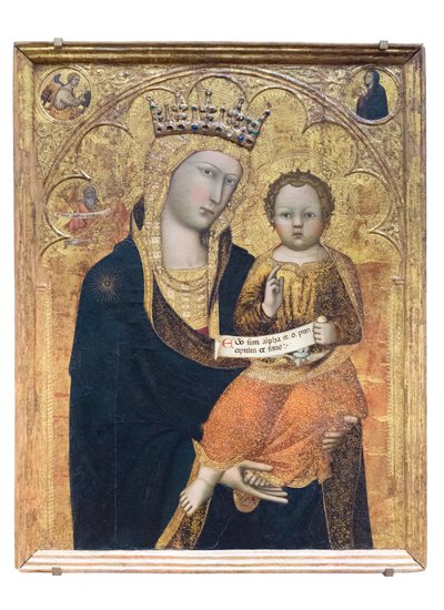 Madonna en Kind met Sint Lucas de evangelist door Andrea Vanni