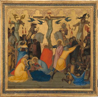 Scènes uit de passie van Christus: De kruisiging [middenpaneel] door Andrea Vanni