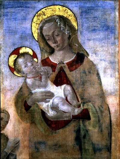 Madonna en Kind door Andrea del (school of) Verrocchio