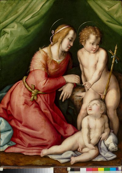 Madonna en Kind met Sint Jan door Andrea del (workshop of) Sarto
