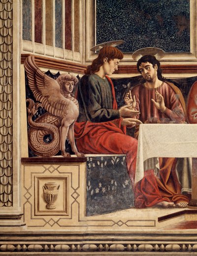 Laatste avondmaal, detail (Filippus en Mattheüs) door Andrea del Castagno