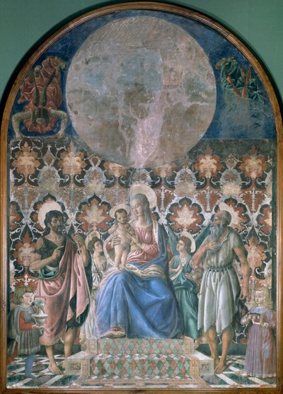 Madonna en Kind met Engelen door Andrea del Castagno
