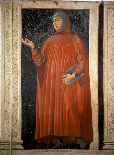 Portret van Francesco Petrarca door Andrea del Castagno