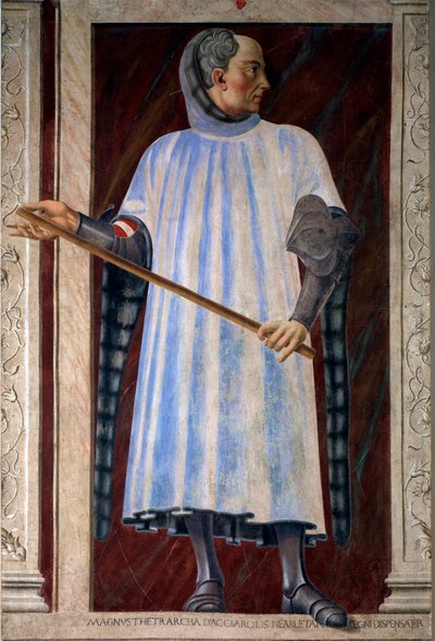 Portret van Niccolo Acciaiuoli, groot-seneschalk van Napels door Andrea del Castagno