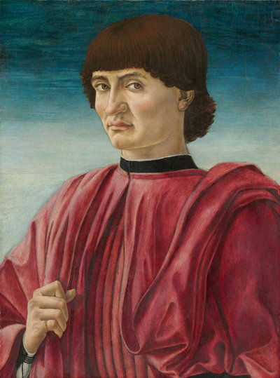 Portret van een Man door Andrea del Castagno