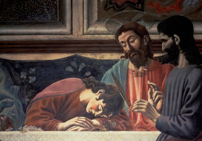 Het Laatste Avondmaal (detail) door Andrea del Castagno