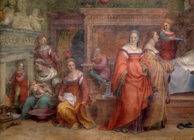 Geboorte van de Maagd (detail) door Andrea del Sarto