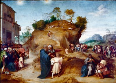 Geschiedenis van Jozef, zoon van Jakob: Jozef die de dromen van zijn vader interpreteert door Andrea del Sarto