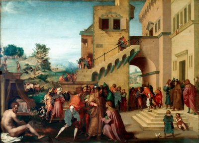Geschiedenis van Jozef, zoon van Jakob: Jozef die de dromen van de farao interpreteert door Andrea del Sarto