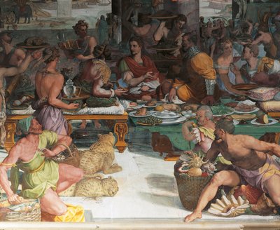 Julius Caesar ontvangt de belasting van Egypte door Andrea del Sarto