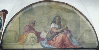 Lunet met Madonna del Sacco door Andrea del Sarto