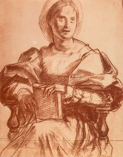 Portret van Lucrezia del Fede door Andrea del Sarto