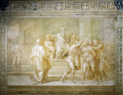 Sint Jan gevangen op bevel van Herodes door Andrea del Sarto