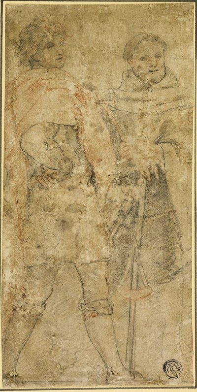 Sint-Michiel en San Giovanni Gualberto door Andrea del Sarto