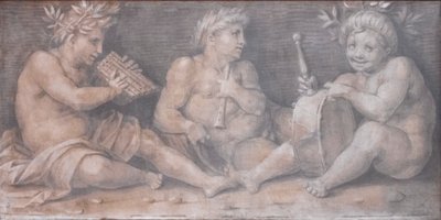 Scène met figuren in klassieke stijl door Andrea del Sarto