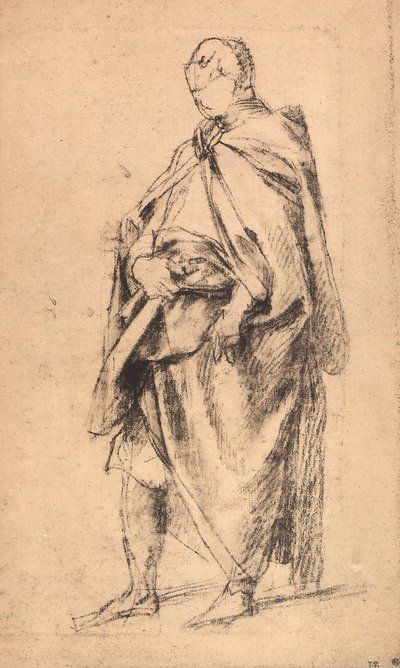 Studie van een mannelijk figuur door Andrea del Sarto