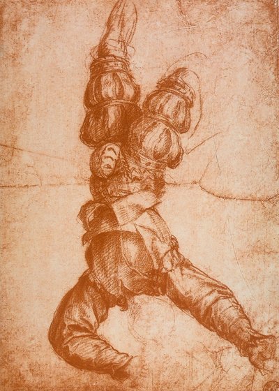 Studie van een menselijk figuur door Andrea del Sarto