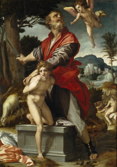 Het Offer van Isaac door Andrea del Sarto