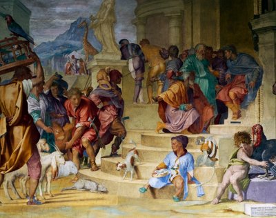 De Triomf van Caesar door Andrea del Sarto en Alessandro Allori (1520) Mediceïsche Villa Poggio a Caiano door Andrea del Sarto