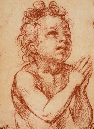 Jonge jongen die bidt door Andrea del Sarto