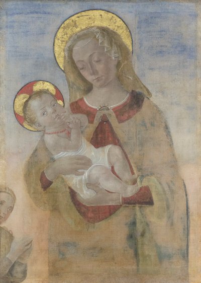 Madonna met kind en biddend, c.1470-80 door Andrea del Verrocchio