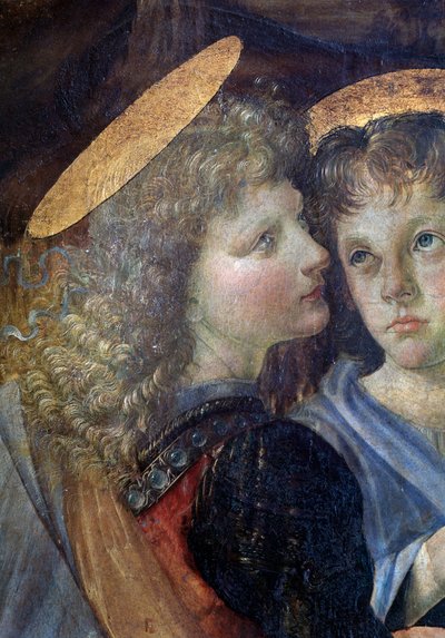 De doop van Christus (detail) door Andrea del Verrocchio
