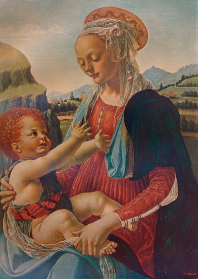 Maagd en kind door Andrea del Verrocchio