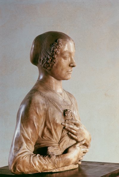 Vrouw met een Boeket door Andrea del Verrocchio