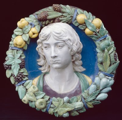 Hoofd van een jongeling door Andrea Della Robbia