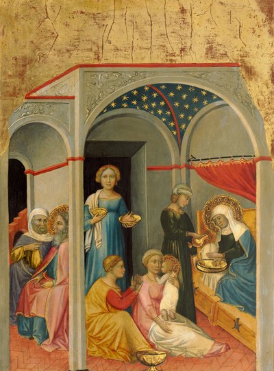 De geboorte van de Maagd, ca. 1400-1405 door Andrea di Bartolo