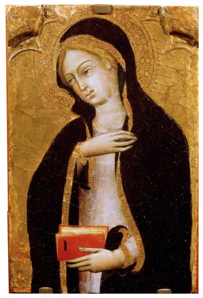 Maagd Annunciate, ca. 1410 door Andrea di Bartolo