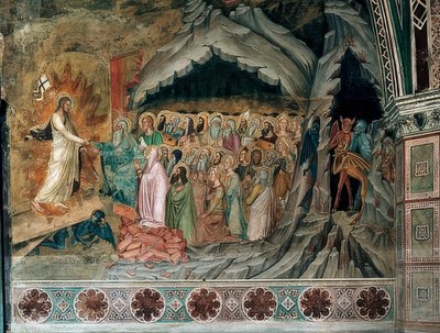 De nederdaling van Christus in de limbo. Ca. 1367-1369 door Andrea di Bonaiuto