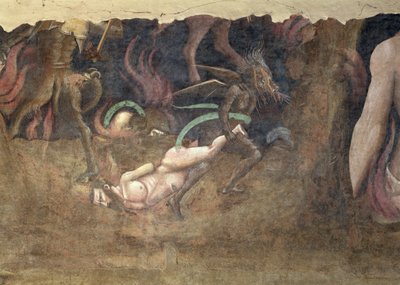 De Triomf van de Dood (detail) door Andrea di Cione Orcagna