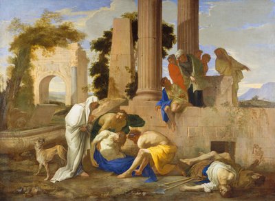 Tobit begraaft de doden, 1640s door Andrea di Lione