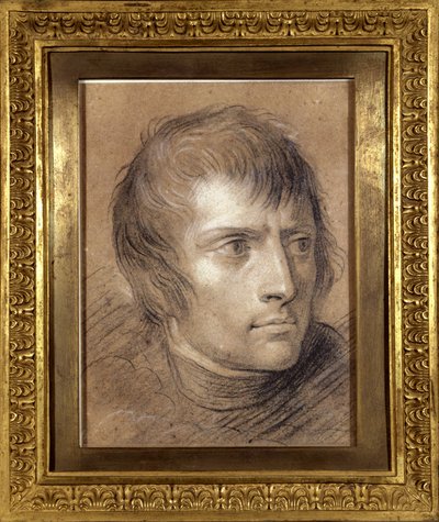 Napoleon Bonaparte (1769-1821), Eerste Consul, in 1803 (tekening) door Andrea the Elder Appiani