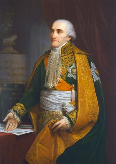 Portret van Luigi Giuseppe Arborio di Gattinara, Markies van Breme, Minister van Binnenlandse Zaken van het Koninkrijk Italië door Andrea the Elder Appiani